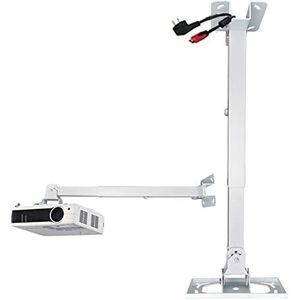 Deselen Universele Beamer Plafond- en Wandhouder - Eenvoudig te Monteren - Wit - Max. 20 kg