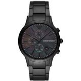 Emporio Armani Chronograph Black roestvrijstalen horloge