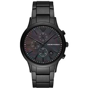 Emporio Armani Chronograph Black roestvrijstalen horloge