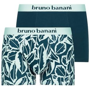 bruno banani Set van 2 broek/short Calathea 22012715-4858, Gletsjerblauw/waterblauwe print/waterblauw, M