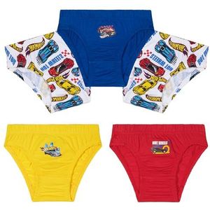 Hot Wheels Jongensondergoedslips, comfortabele ademende katoenen broek voor kinderen - Pack van 5 (Multi, 6-7 Jaar)