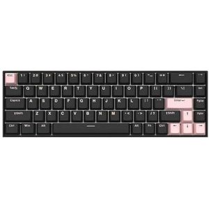 QPSJXN F12 Mechanisch Toetsenbord 68-toetsen Bedraad Draadloos Bluetooth RGB Hot-Swappable Drie-mode Kantoor Compatibel Toetsenbord (Drie-mode zwart ov)