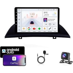 Android 13 Dubbel Din Auto Stereo Touchscreen Auto Stereo Voor BMW X3 E83 2004-2012 Met Bluetooth GPS Navigatie WiFi FM Radio USB/SWC/Plug en Play Ondersteuning Carplay&Android Auto(8 Core 4G+Wifi 2G+