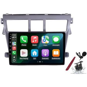Android 14 Autoradio Sat Navi voor T-oyota Vios (2008-2013) 9 Inch Touchscreen Multimedia Speler met Draadloze Carplay GPS Navigatie FM RDS Bluetooth 5G-WiFi SWC DSP,M120s