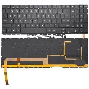 YGUWZ RGB Backlit Toetsenbord 15-EK Serie Compatibel Met 15-EK0019NR 15-EK0013DX 15-EK0023DX TPN-Q236 TPN-Q265 Spaanse Russische lay-out (US RGB Backlight)