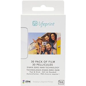 LIFEPRINT Fotopapier 30 stuks, fotopapier, fotopapier, fotopapier, 7,6 x 5 cm, innovatieve zinktechnologie voor het milieu, kleefoppervlak, inktloze print - 30 stuks
