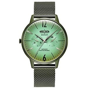 WELDER Breezy Mens analoge Quartz horloge met roestvrij stalen armband WWRS419, Groen, Quartz Horloge
