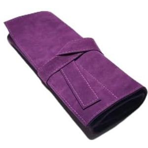 FOVAOK Roll Up Schaar Pouch Professionele Kapper Salon PU Holster - Houder voor Kapsel Schaar Shear Kappers Houder Case Bag, Paars, 1PCS