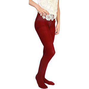 GIULIA Meisjespanty 80 denier, van microvezel, 3D, voor kinderen en baby's, bruin-rood (granato), 110/116 cm