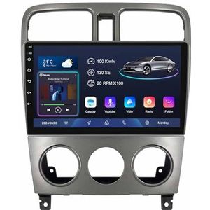 Android 14 9 Inch Touchscreen Autoradio 2 Din voor Subaru Forester 2004-2008 met CarPlay & Android Auto Stuurbediening GPS Navigatie AHD Backup Camera Bluetooth (YS40 (6+128G))