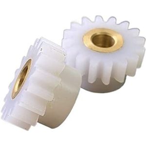 Messing rondsel, Kunststof nylon trapspinion tandwiel 16T en 20T 1 module 5 mm boring verpakking van 2(16 TEETH)
