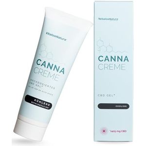 VitalizeNature ""Canna Creme"" – CBD Gel 1425 mg – Hooggedoseerde verkoelende gel met munt & menthol – Spier- & gewrichtsverzorging, ondersteunt herstel & regeneratie