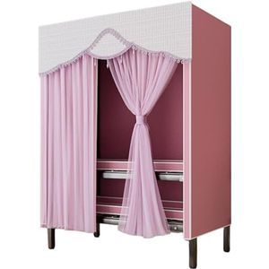 Kleine kast Stalen frame kledingkast Opvouwbare kledingkast Kledingkast Bespaart ruimte voor het ophangen van kledingkast