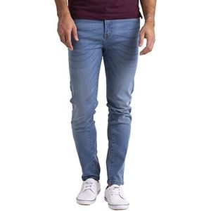 westAce Heren Slim Fit Jeans Stretch Katoen Skinny Denim Broek, Denim Blauw, 32W / 32L