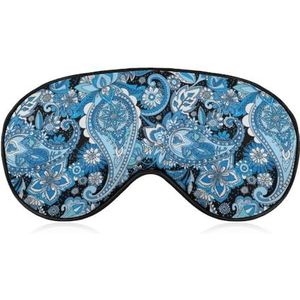 Traditionele kalkoen blauwe kunst slaap oogmasker voor mannen vrouwen tieners kinderen, nacht slaap oogschaduw cover comfort voor reizen yoga dutje