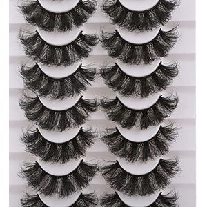 Valse wimpers pluizige dramatische 25 mm wimpers 3D faux nerts wimpers Wispy Pack lange dikke volume zachte strips valse wimpers 8 paar multipack