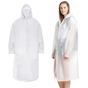 LSYYSL - Regenjas - Wit - Draagbaar - Waterdicht en Ademend