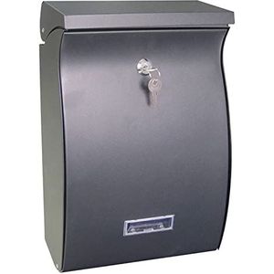 Brievenbus - Zwart - Afsluitbare Brievenbus voor aan de Muur - Gegalvaniseerd Plaatstaal