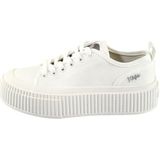 Buffalo Dames Low Sneaker Madison Wit Textiel, wit, 37 EU