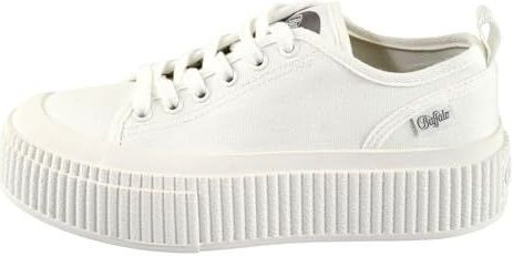 Buffalo Dames Low Sneaker Madison Wit Textiel, wit, 37 EU