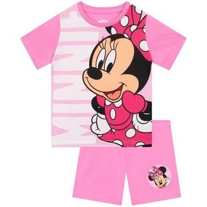 Disney Pyjama Meisjes, Minnie Mouse Pyjama Korte Mouw, Zomer Kinderpyjama, Minnie Mouse Pjs, Roze 98