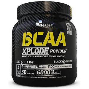 OLIMP SPORT NUTRITION - BCAA Xplode Powder. Voedingssupplementen in poedervorm, met een samenstelling van vertakte keten aminozuren, L-glutamine en vitamine B6. Smaak: mango (500 g)