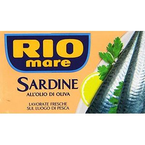 6x Rio Mare filetti di sardine 120 gr sardines in olijfolie zonder botten