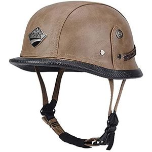Motorhelm, Open helm geschikt for cruiser, bromfiets, scooter, ATV, volwassenen, mannen, vrouwen, jethelm, ECE-goedgekeurd H, M = 55-56 cm(C,XXXL=6365CM)