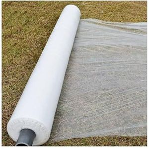 Groeiende Hoes, 50m 0,6~2m Dik 0,01 Mm Landbouw Witte Film Groenteplanten Plastic Mulch Film Planten Onkruidbestrijding Warm Houden Groeiende Hoes Wit (Color : White, Size : Width 1.5m)