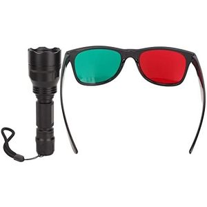 Rood-groene bril met zaklampen-volledige filtering 4-punts oogtest voor optische tometrie