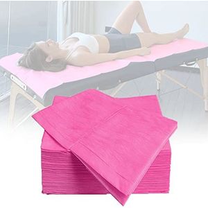 20 stuks massagetafellakens, 78,7 cm x 198 cm wegwerp wimpersbedhoes waterdicht oliebestendig spa-bedhoes voor tattoo-stoel, salontafel, wimperbed (roze)