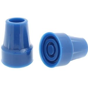 Paar blauwe rubberen wandelstok adereindhulzen kruk tips voeten - 19mm & 22mm - door Lifeswonderful (22mm)
