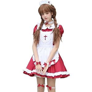 Runstarshow Lolita Jurk Maid Outfit Middeleeuwse Jurk Maid Kostuum Vrouwen Gothic Prinses Kostuums Grote Maat Fancy Dress Anime Kostuums Maid Cosplay Verkleedkleding Kerst Outfits Maat S-5XL