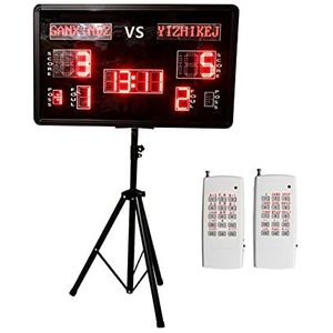 Indoor Score Keeper, Elektronisch Scorebord for 1M Groot Digitaal Scorebord Met Afstandsbediening Draagbare Led Scoreborden Basketbal Professionele Scorebewaarder