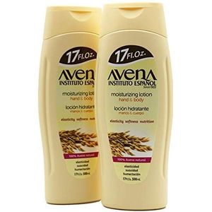 Avena Instituto Español Moisturizing Hand and Body Lotion, helpt om je huid te hydrateren, zacht en voedt je huid, 2-pack van 17 FL Oz, 2 flessen