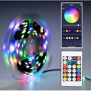 Smart Fairy Lights 10M, Muzieksynchronisatie, Bluetooth-app en afstandsbediening, RGBIC kleurverandering voor kerstfeest, bruiloft, speelkamer, USB-voeding of batterijvoeding, IP68 waterdichte