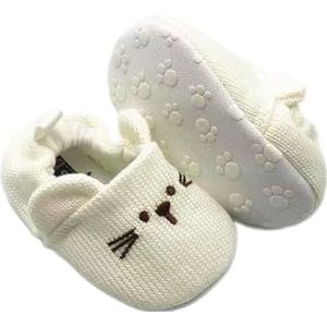 Kerst Schoenen Schattige kinderen slippers, peuter jongens, meisjes, gebreide schoenen, schattige cartoon antislip peuter slippers Kerst Elf Schoenen (Color : TXE060-White, Size : 0-6 Months)