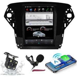 Android 15 Autoradio Navi voor F-ord Mondeo (2007-2012) 10.4 ""Touchscreen Car Multimedia Player met draadloze carplay GPS-navigatie Bluetooth5.0 HIFI FM 5G-WiFi SWC DSP MIC,6g+128g