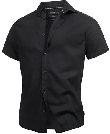 Indicode - INBravida - Overhemd - Black - Korte Mouwen