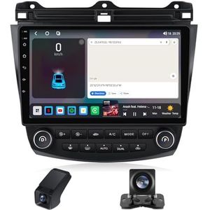 Draadloze Carplay Android 14 Autoradio 2 Din 9 inch autoradio geldt voor Honda Accord 7 2002-2008 met Android Auto Navi GPS-navigatie 9 inch met Bluetooth 1080P ADAS DVR(X1)