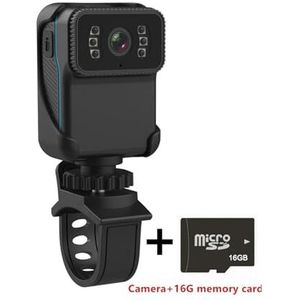 Lichaamscamera High Definition Infrarood Nachtzicht Sportcamera Met WiFi Hotspot Camera 1080p High-definition Waterdichte Autorecorder (Color : Camera 16G card, Size : 1)