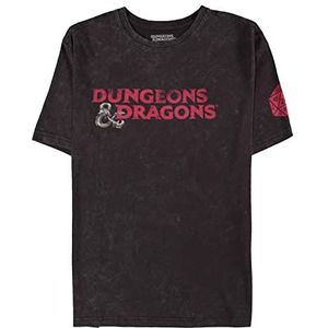 Difuzed Uniseks kinderen Dungeons & Dragons-heren heren jongens premium T-shirt met korte mouwen, zwart, XXL