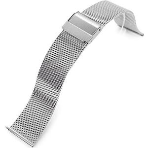 Milanese Horlogebandjes, Mesh Quick Release Vervangende Horlogebandjes Verstelbare Roestvrijstalen Horlogebanden Voor Mannen Vrouwen 10mm 12mm 14mm 16mm 18mm 20mm 21mm 22mm 2st (Color : Silver, Size