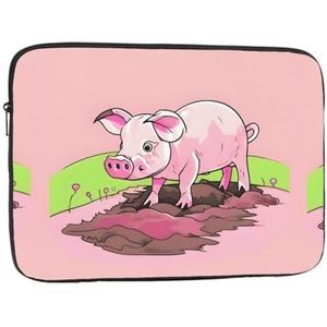 Roze Knorretje Schokbestendige Draagbare Laptop Sleeve Voor Mannen En Vrouwen Zakelijke Reizen Kantoor Dagelijks Gebruik15 Inch