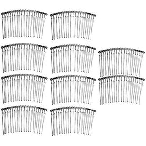 10 Stuks Legering Haar Kam Vrouwen Haar Kam Bruiloft Voor Sieraden Maken Zilverachtig