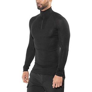 Woolpower Zip Turtleneck Lite hemd met col/shirt met lange mouwen van merinowol black L (EU54/56)