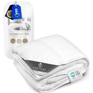 FAM HOME Microvezel Dekbed 200x200 cm Wasbaar Wit Hypoallergeen Ademend Materiaal Minimaal Onderhoud