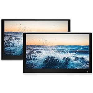 Draagbare dvd-speler voor videospelers op hoofdsteunen in auto's Hoofdsteun Monitor 13 Inch IPS Scherm Voertuig Display Met HDMI Out Mirroring Achterbank Auto Video Player met HD-roterend scherm (Col