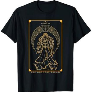 Norse Goddess Freyja Tarot Card Freya Pagan Witch Cat Gift T-Shirt Black L