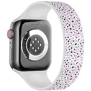 Solo Loop Band Compatibel met All Series Apple Watch 38/40/41mm (paarse hoes) rekbare siliconen band band accessoire, Siliconen, Geen edelsteen